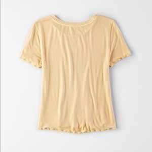 American Eagle Soft & Sexy Lettuce Hem T-Shirt